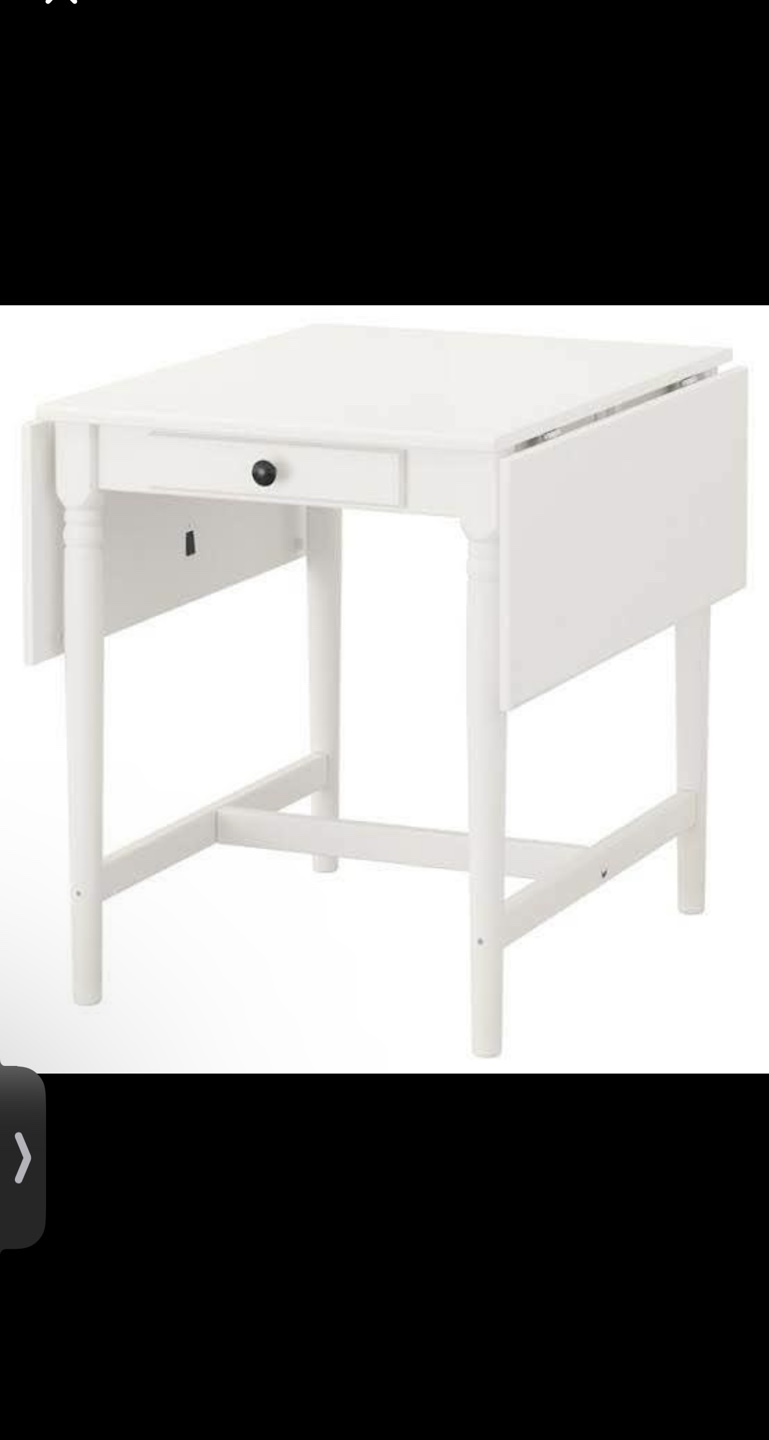IKEA INGATORP Drop-Leaf Table with Four Folding Chairs - photo 2