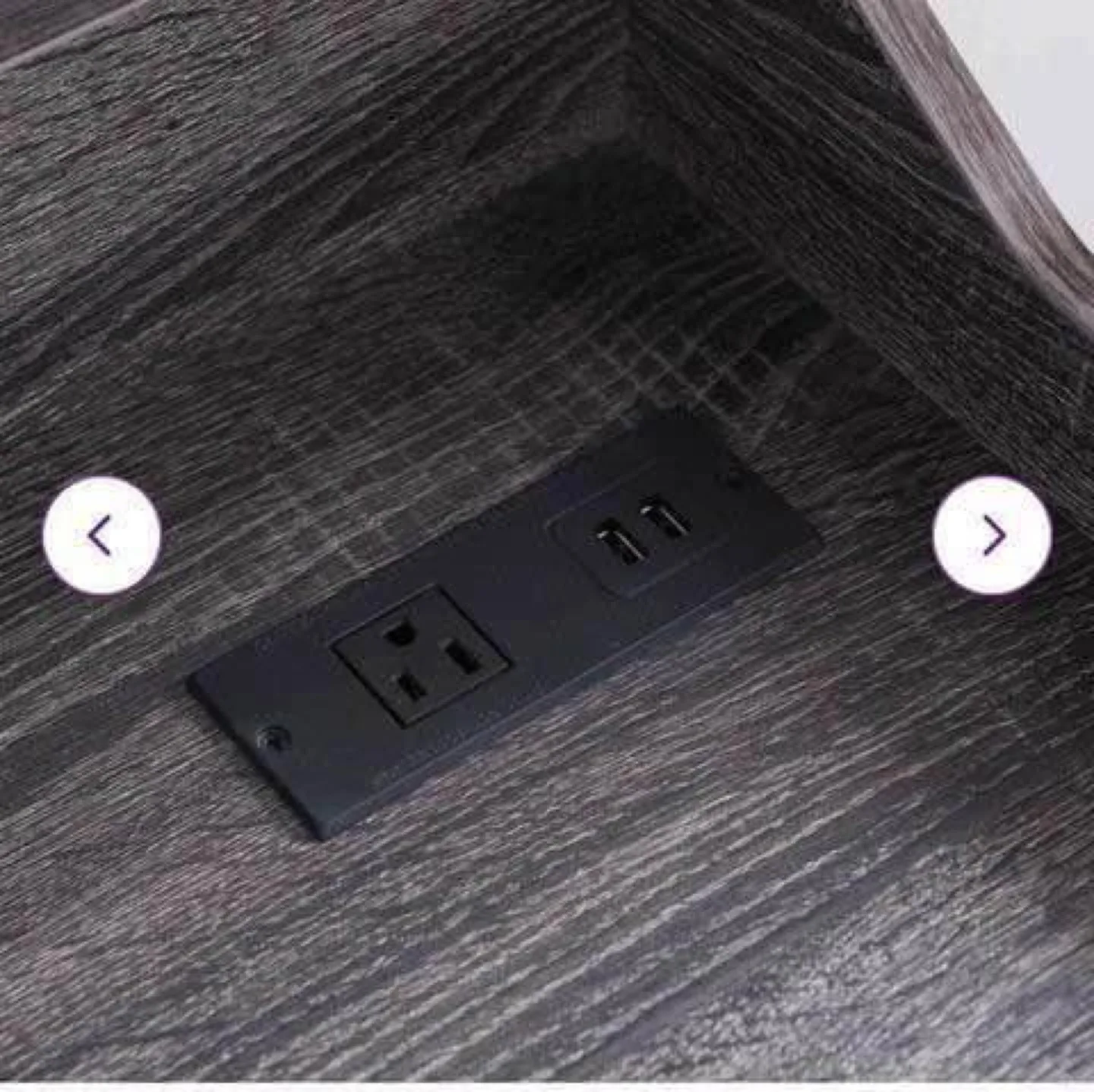 Brand new Distressed Grey Office Writing Desk with USB Outlets image indicator(3)