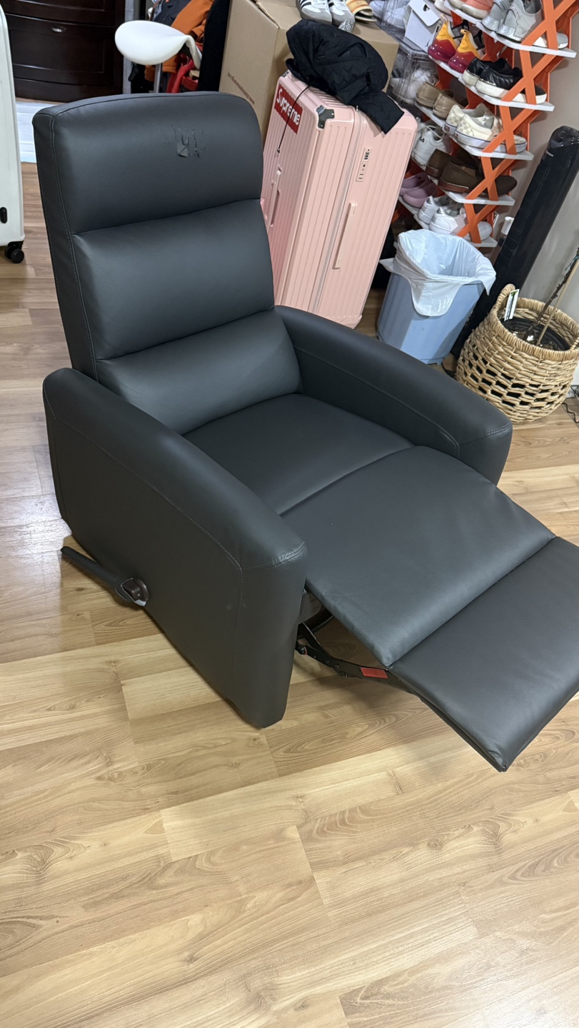Reclining Chair - Black Leatherette