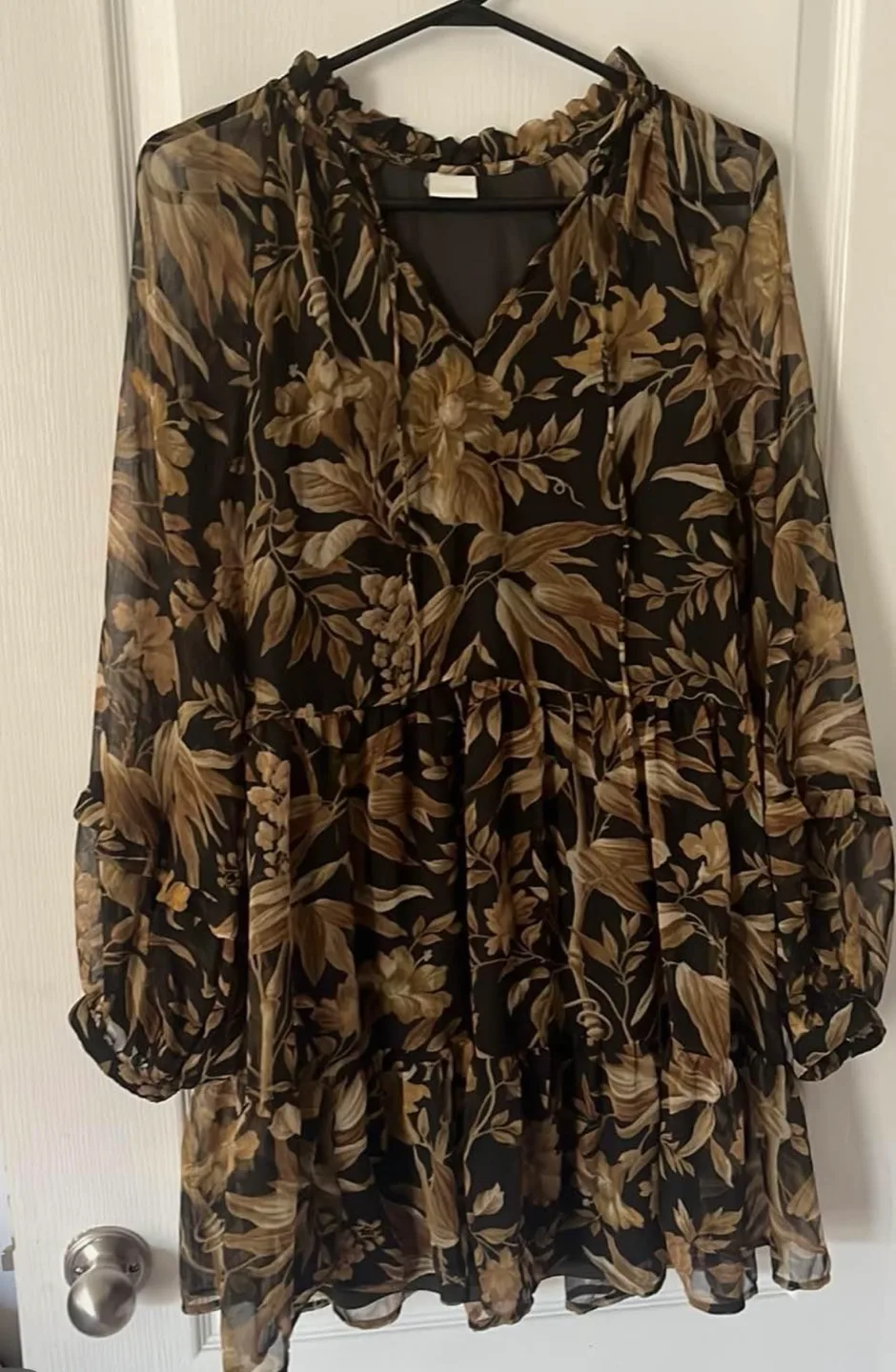 H&M Women's Floral Mini Dress Size 4 image indicator(2)