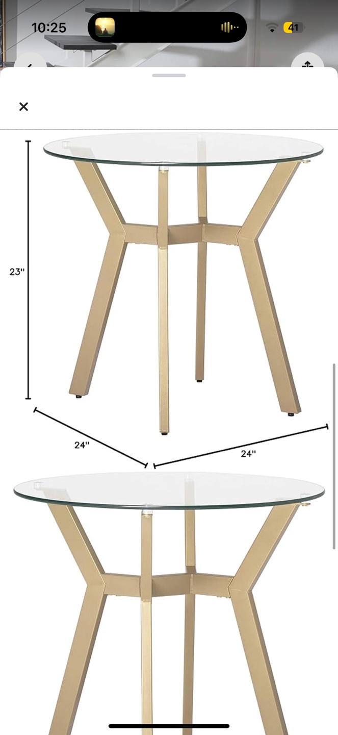 NEW Round Glass Side Table - photo 2