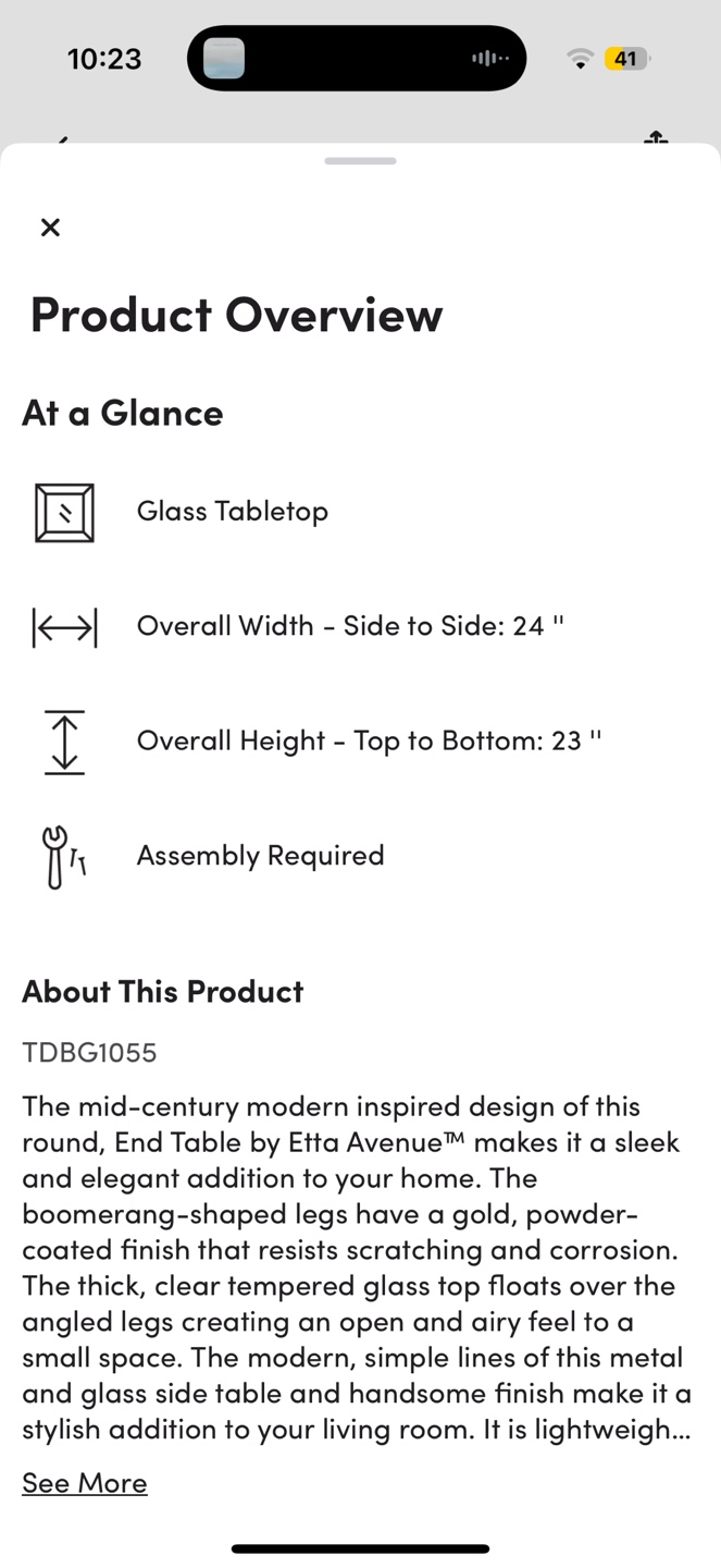NEW Round Glass Side Table - photo 3