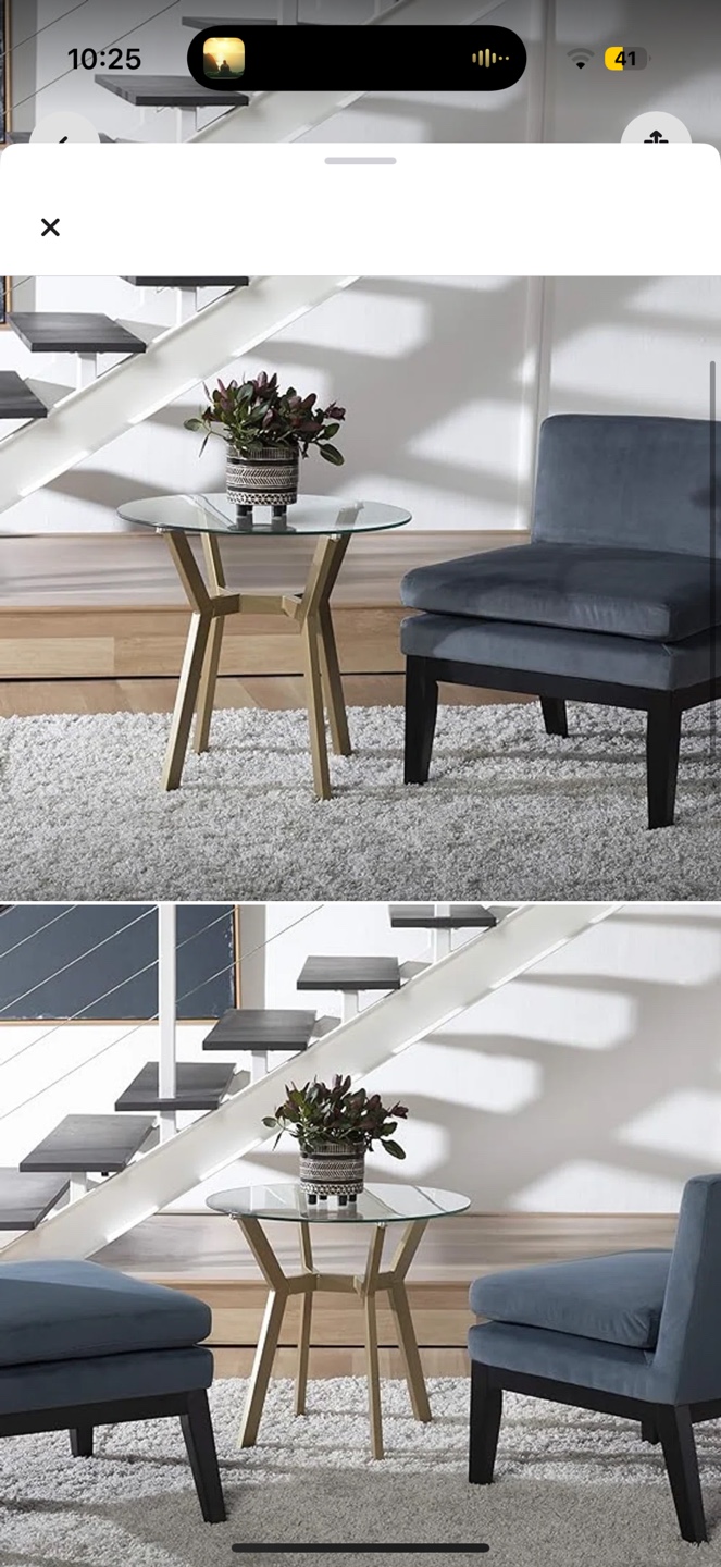 NEW Round Glass Side Table