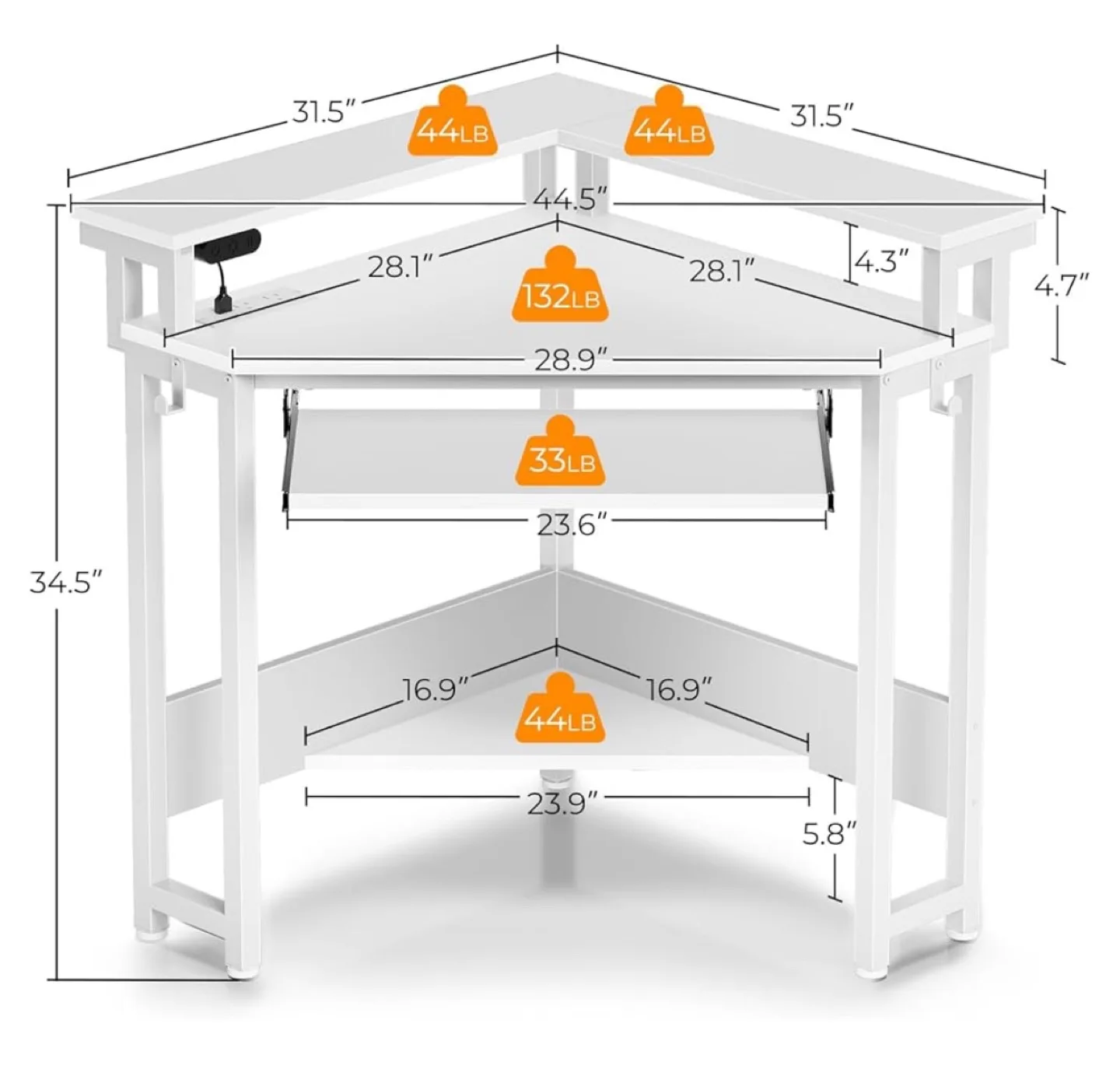 Quick Sale: Corner Computer Desk image indicator(4)