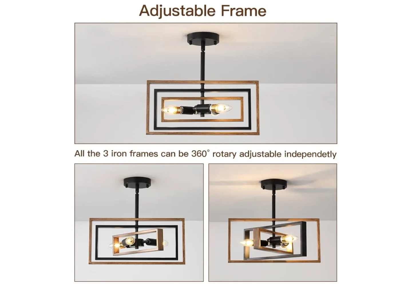 Mid-Century Modern Farmhouse 3-Light Pendant Light Fixture image indicator(5)