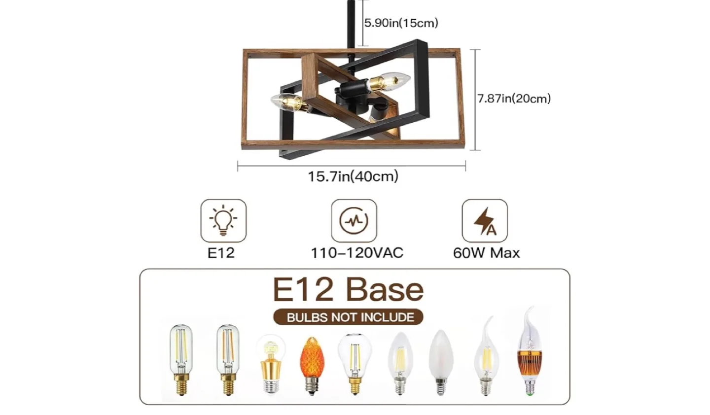Mid-Century Modern Farmhouse 3-Light Pendant Light Fixture image indicator(6)