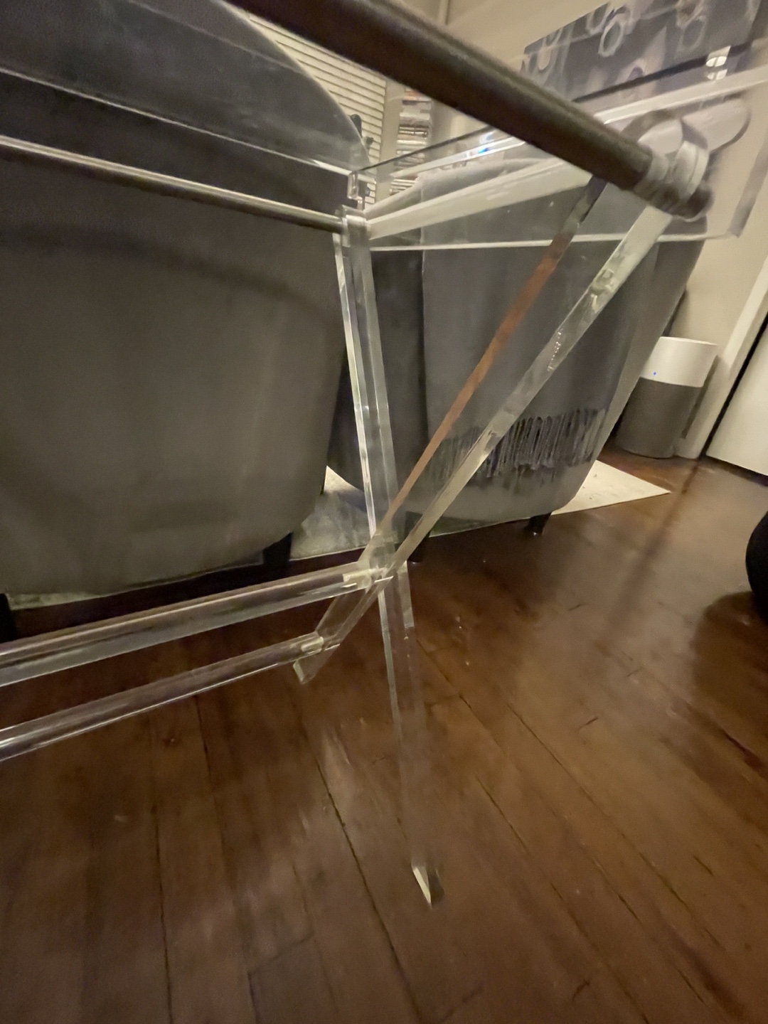 Lucite Folding TV/Side Table Tray - photo 3