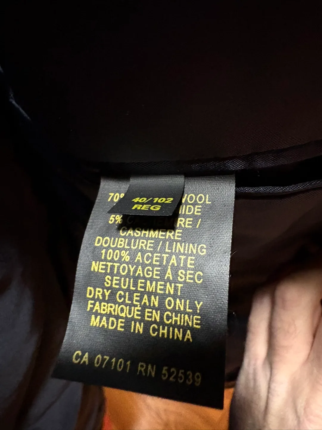 Men's dark navy blazer, size 40R image indicator(2)