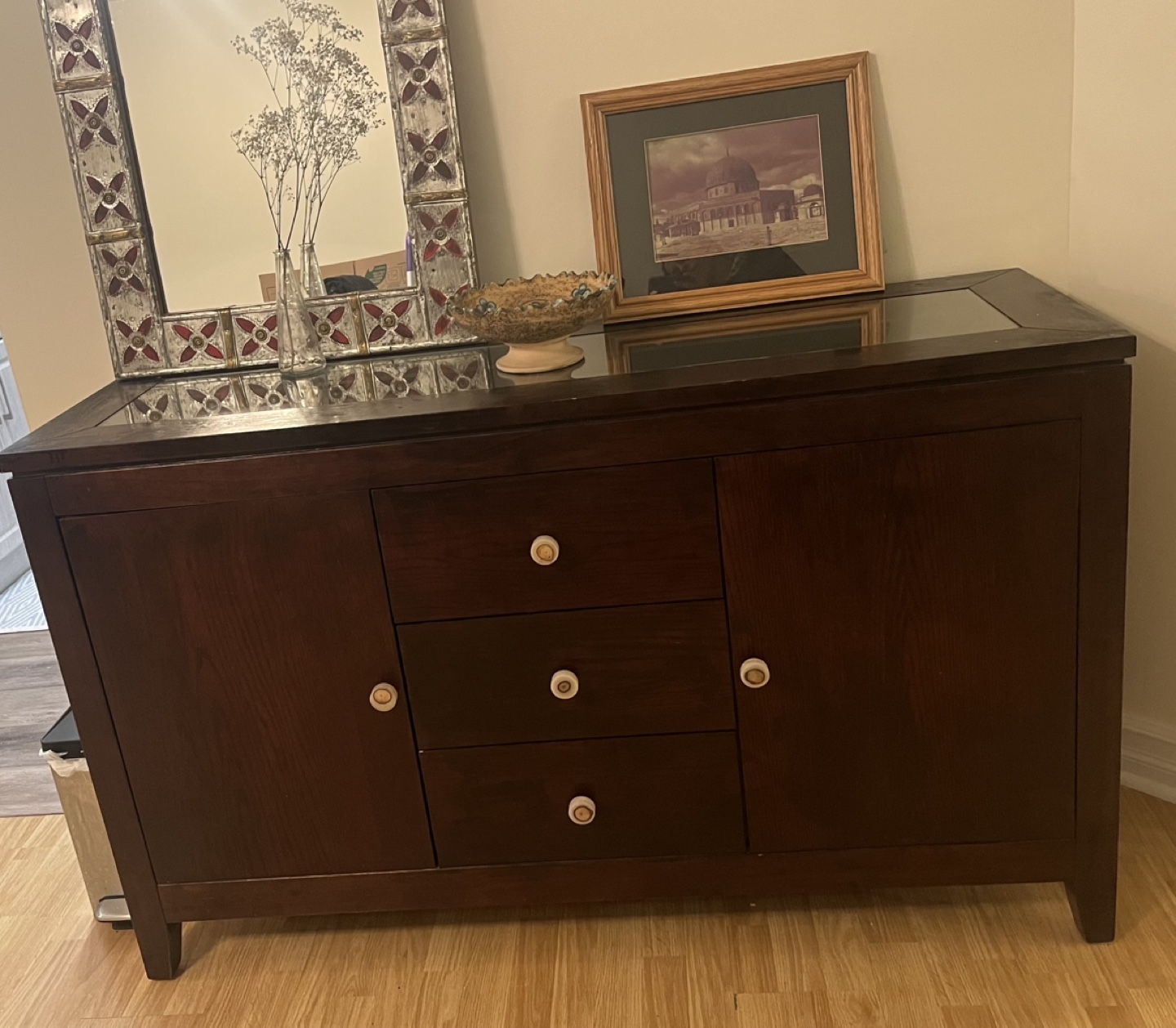Dark Brown Wooden Sideboard - photo 2
