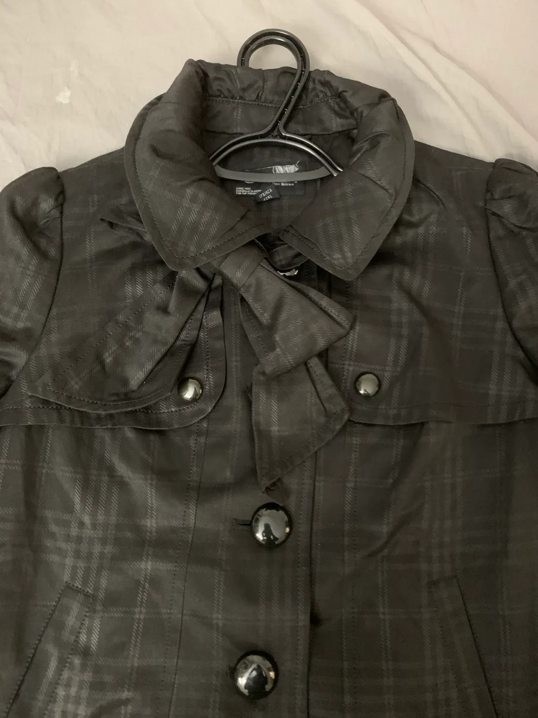 Women's Black Bow Neck Jacket - Size 42XL image indicator(3)