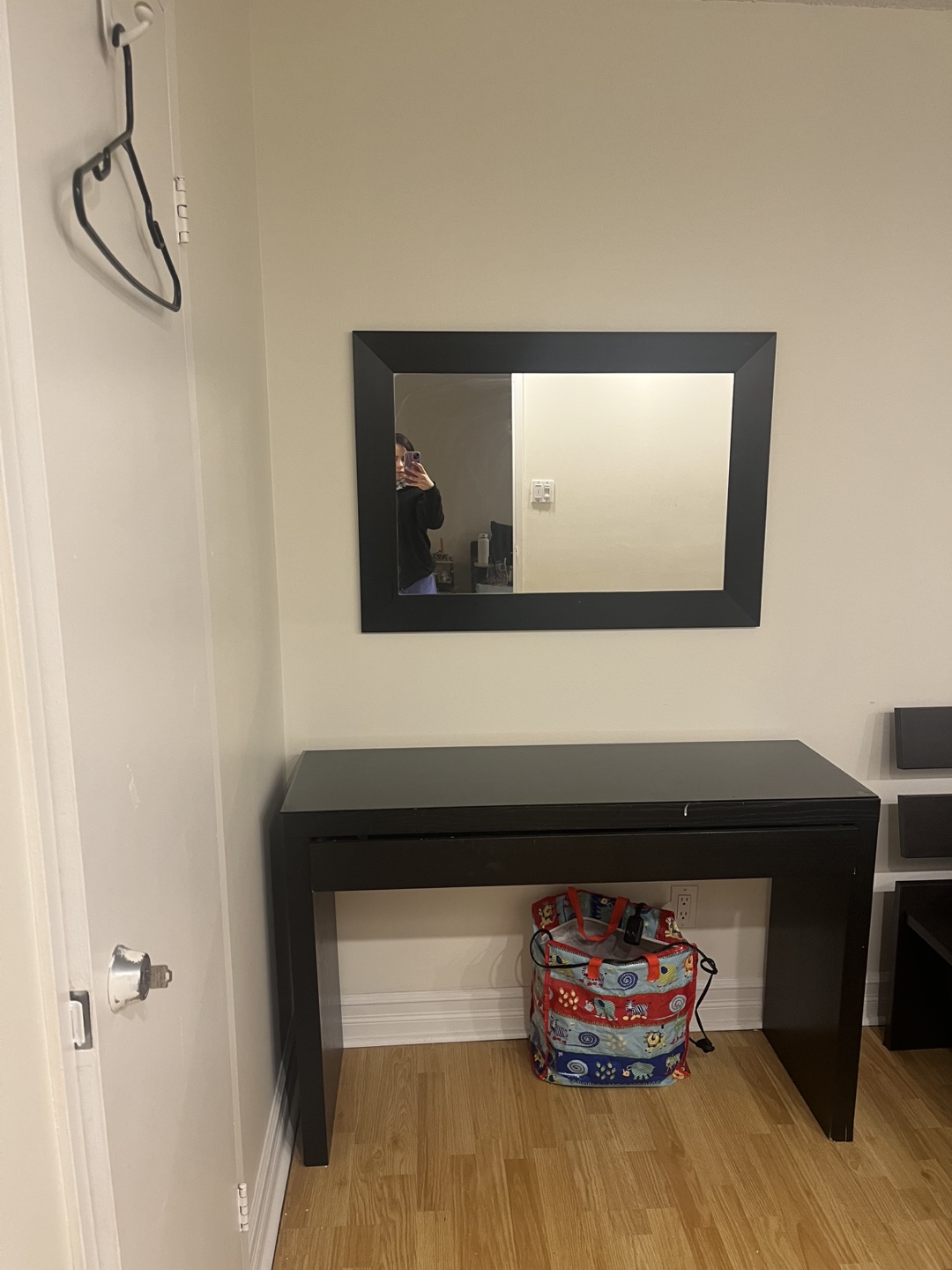 IKEA Black Vanity with Mirror - photo 3
