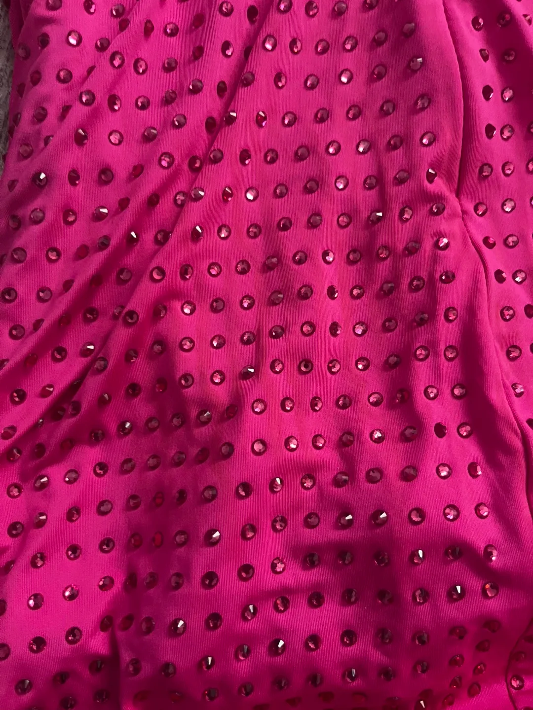 Hot Pink Rhinestone Maxi Dress Sz 1X image indicator(2)