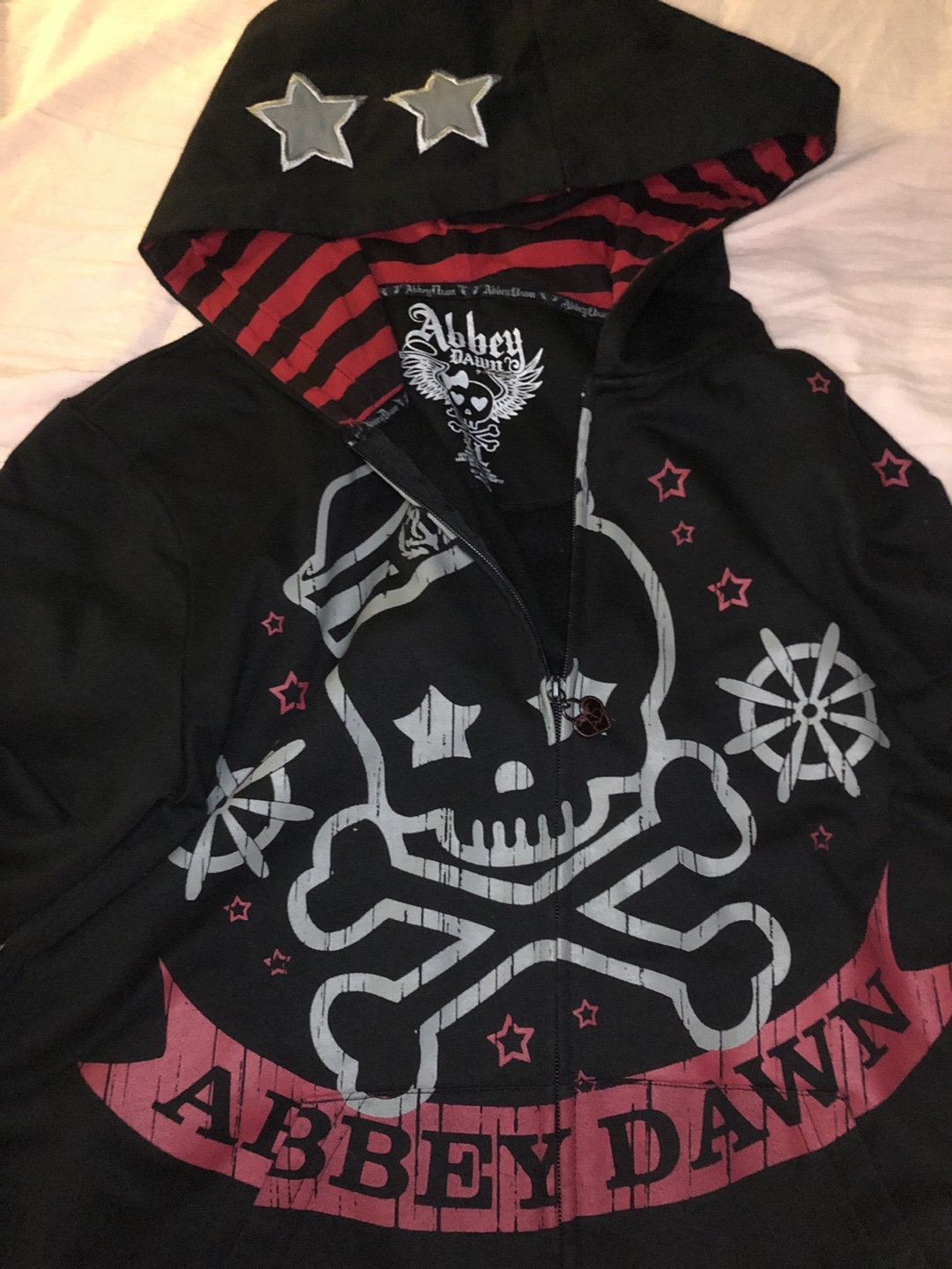 Abbey Dawn Black Zip-Up Hoodie - photo 2