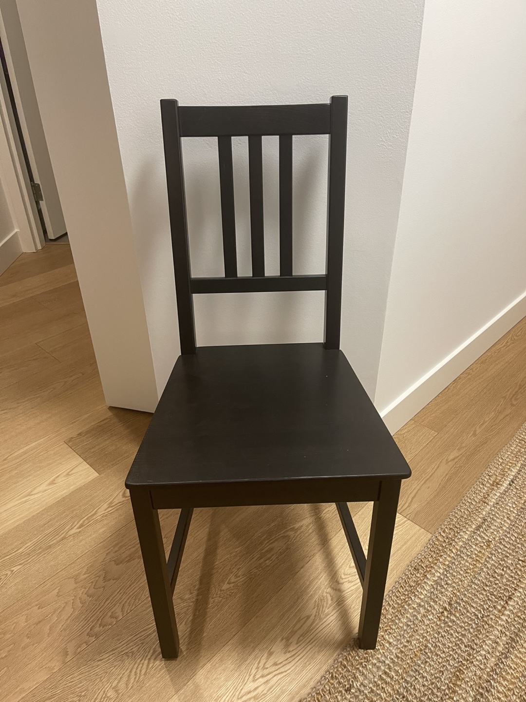 Black wooden chair - IKEA