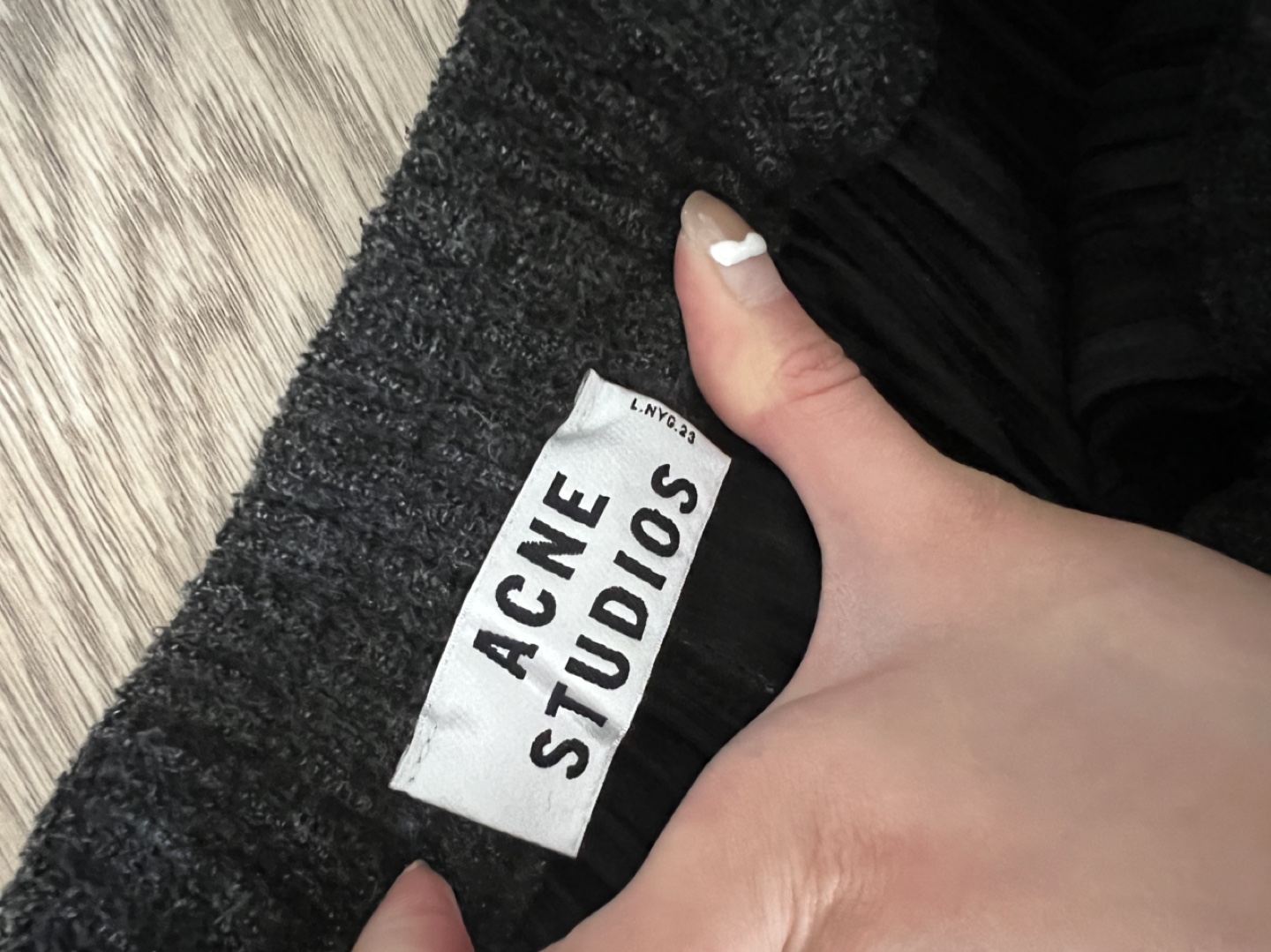Acne Studios Grey Pleated Trousers