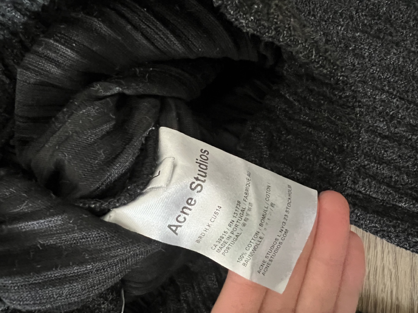 Acne Studios Grey Pleated Trousers - photo 2