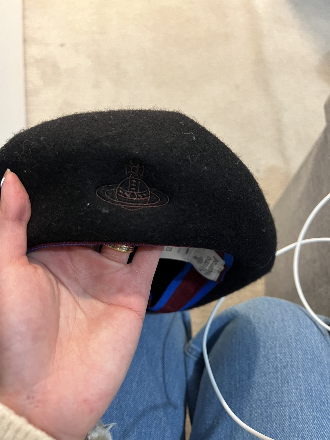 Vivienne Westwood Anglomania Black Wool Beret - photo 3