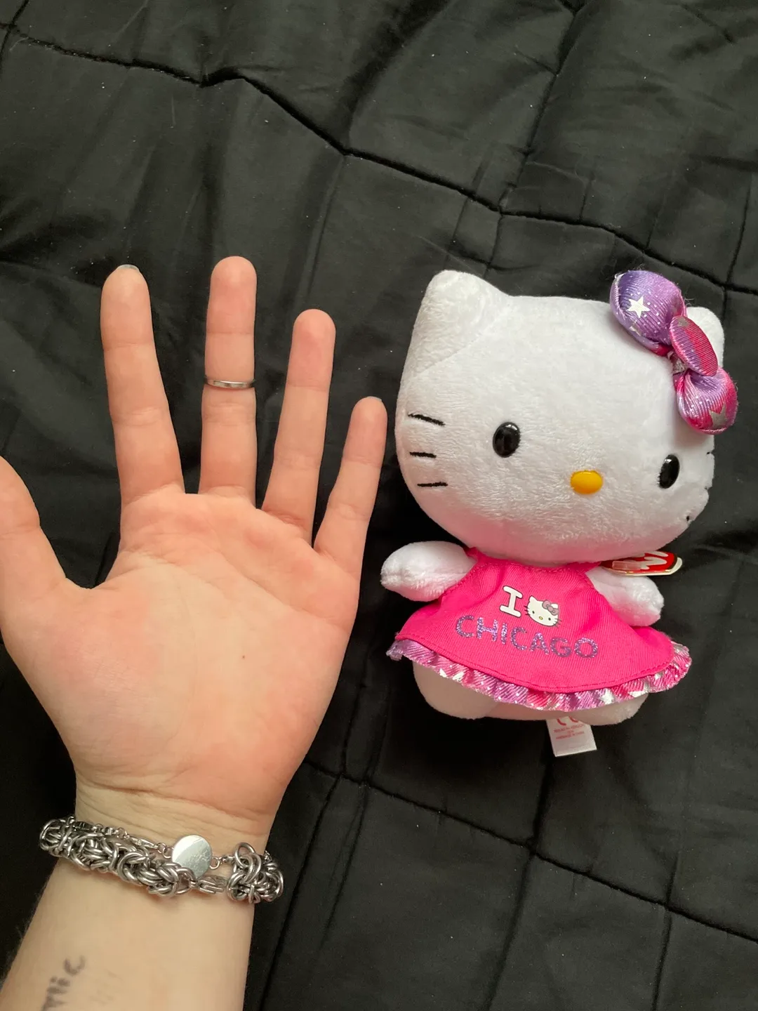 Ty Beanie Baby Hello Kitty I ♡ Chicago Plush image indicator(5)