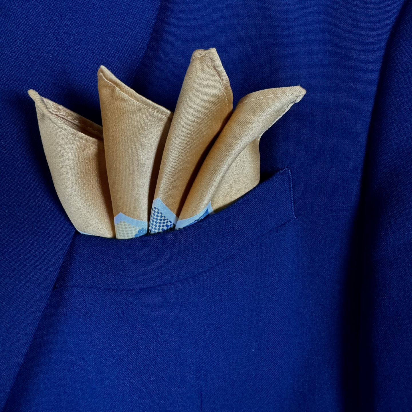NEW Men’s Pocket Square Handkerchief 13.5x13.5 Gold - photo 4
