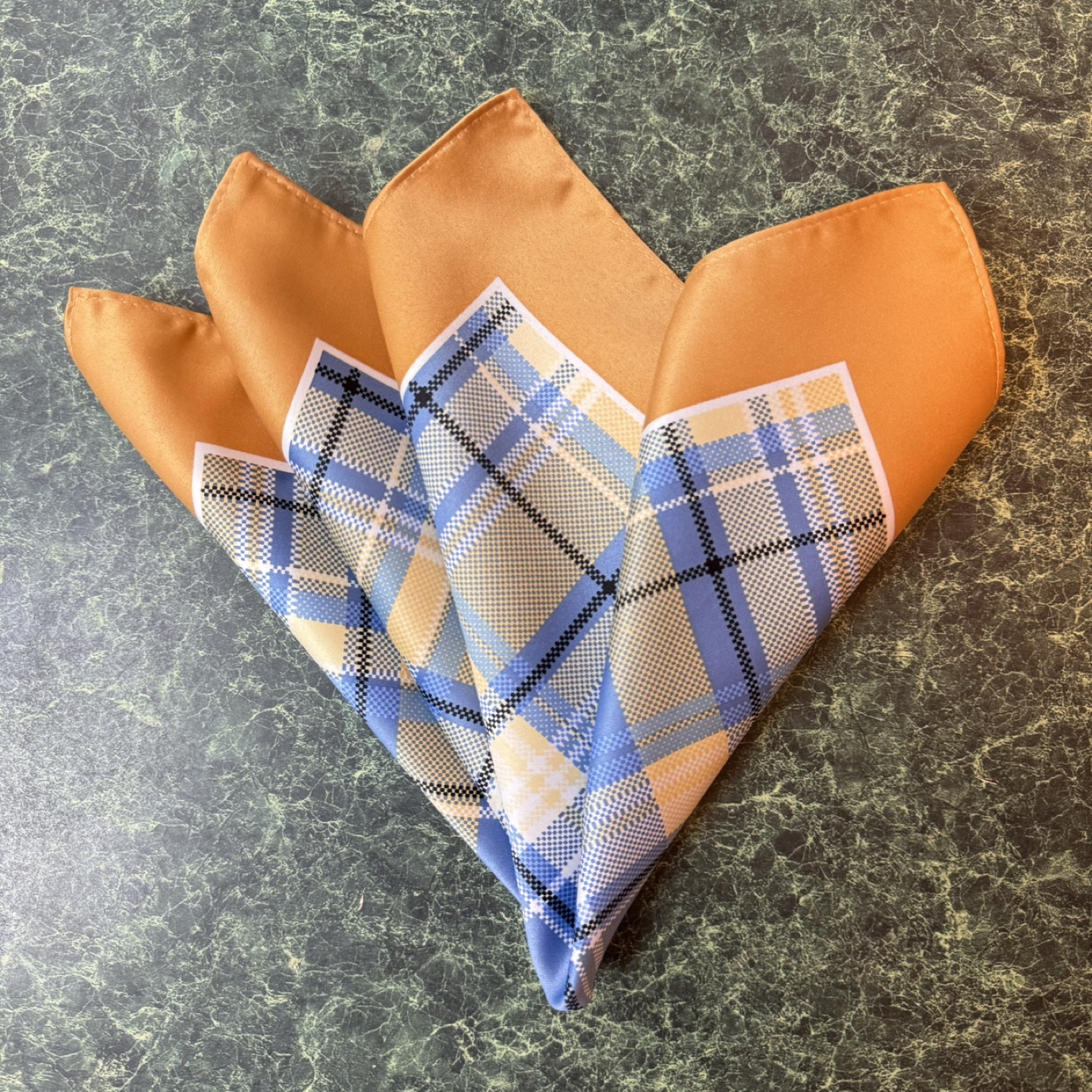 NEW Men’s Pocket Square Handkerchief 13.5x13.5 Gold - photo 3