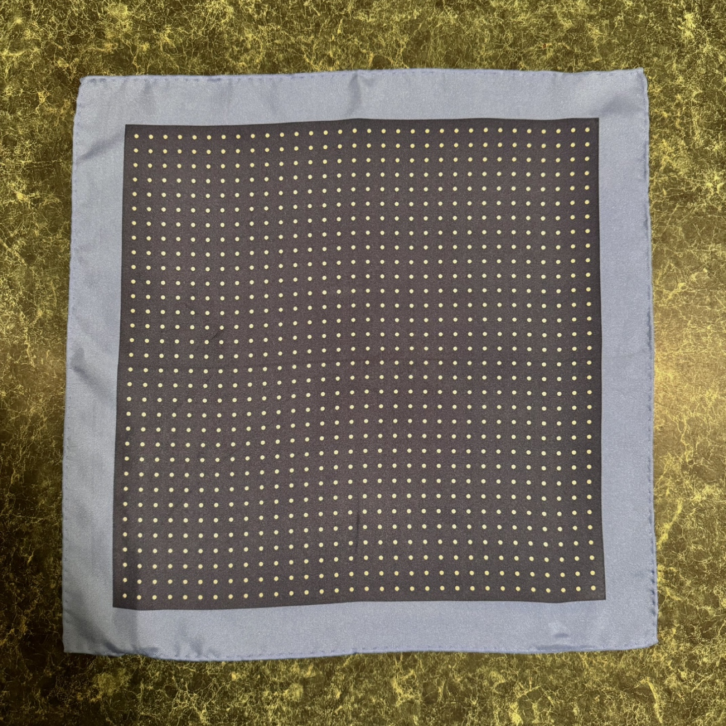 NEW Men’s Pocket Square Handkerchief 100%Silk 14x14 Blue