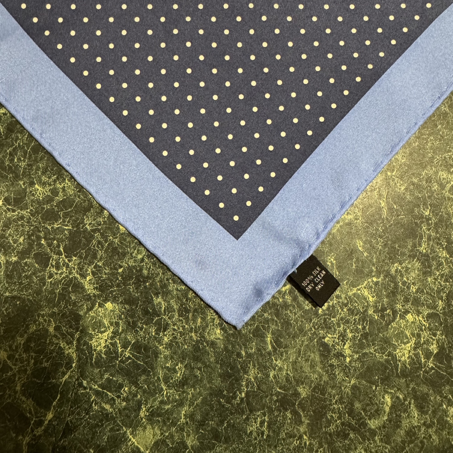NEW Men’s Pocket Square Handkerchief 100%Silk 14x14 Blue - photo 2
