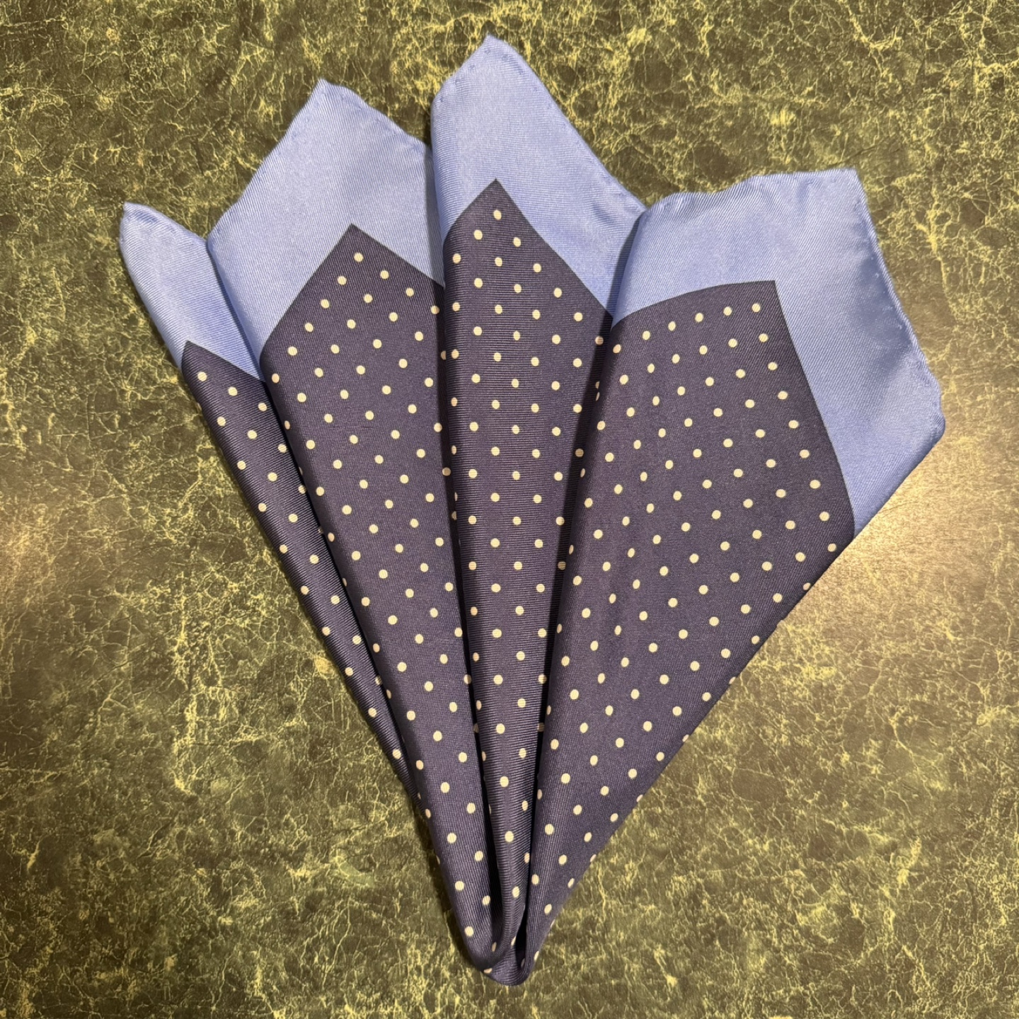 NEW Men’s Pocket Square Handkerchief 100%Silk 14x14 Blue - photo 3