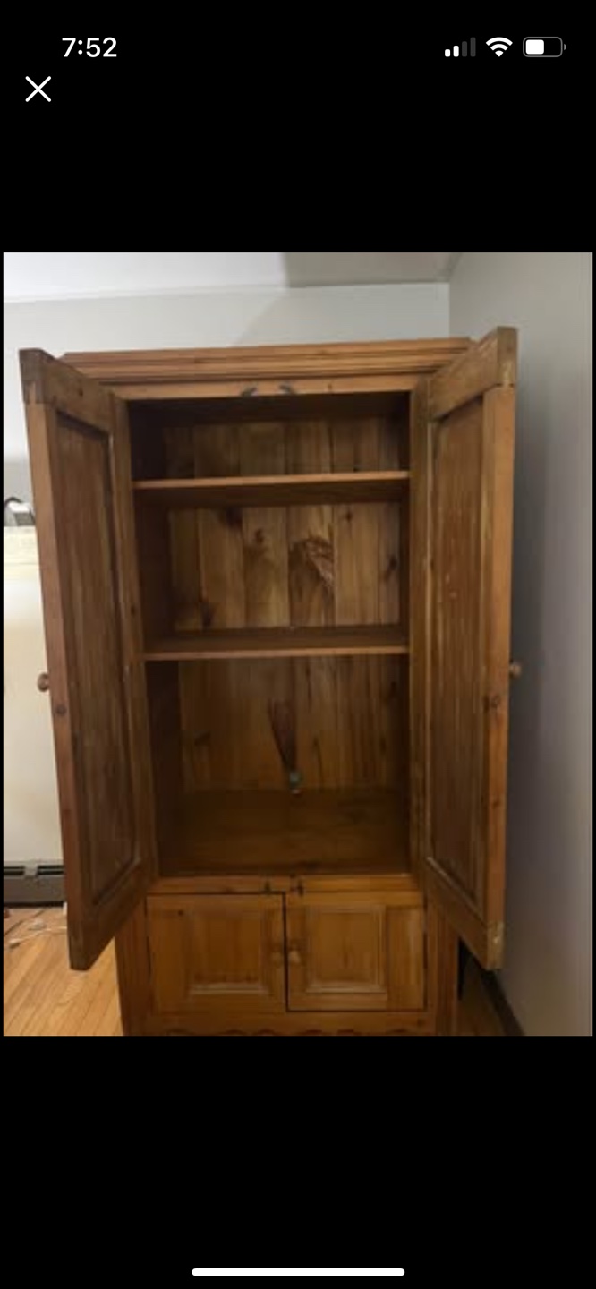 Solid Wood  Antique Armoire Cabinet