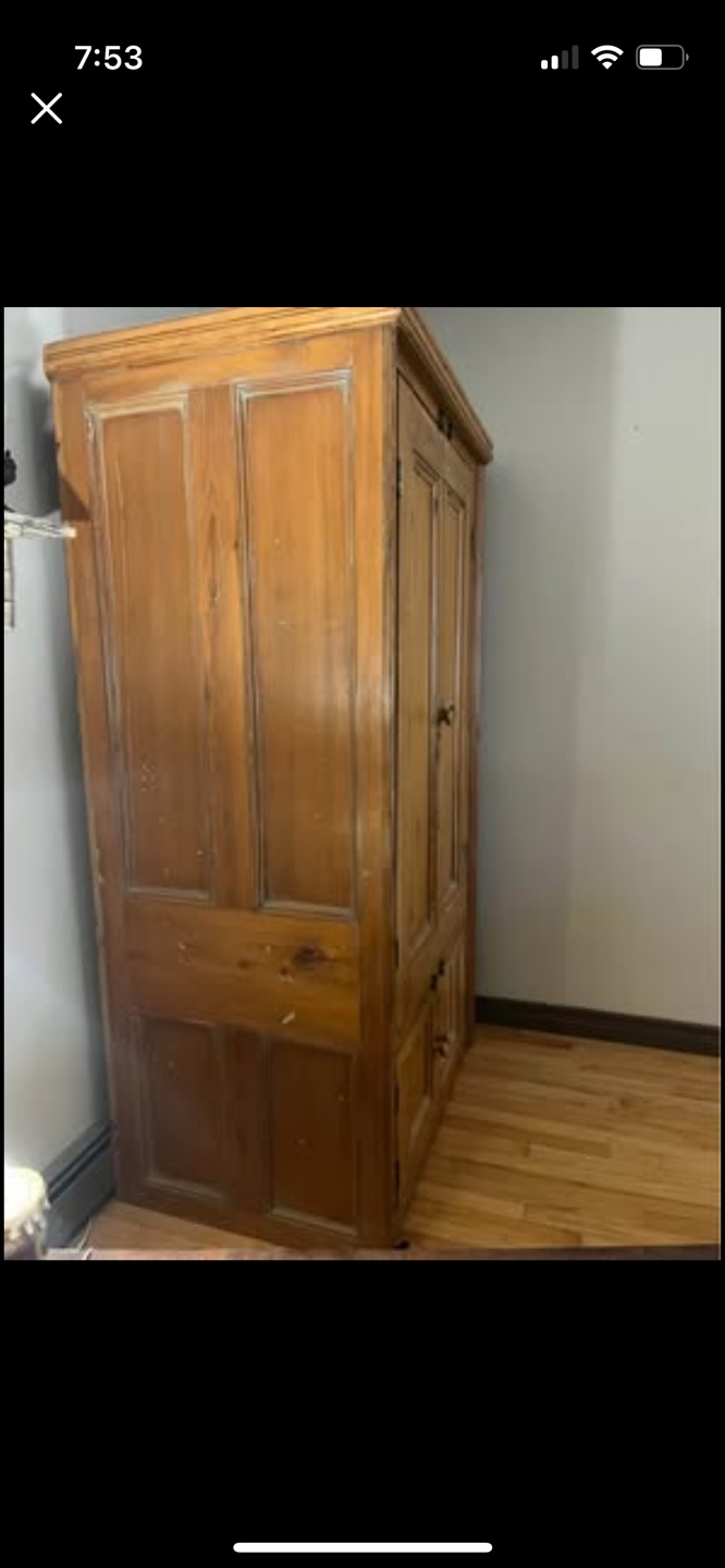 Solid Wood  Antique Armoire Cabinet - photo 4