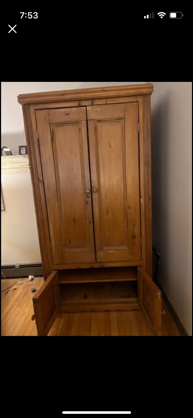 Solid Wood  Antique Armoire Cabinet - photo 3