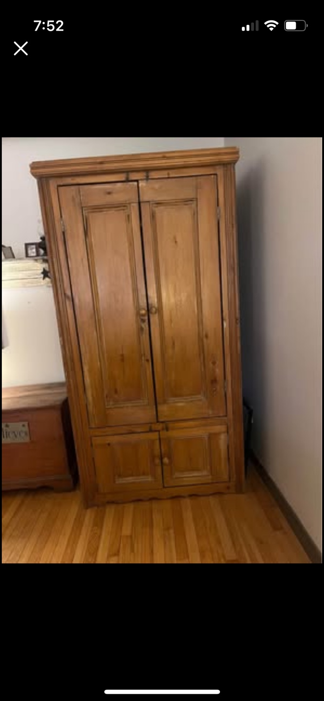 Solid Wood  Antique Armoire Cabinet - photo 2