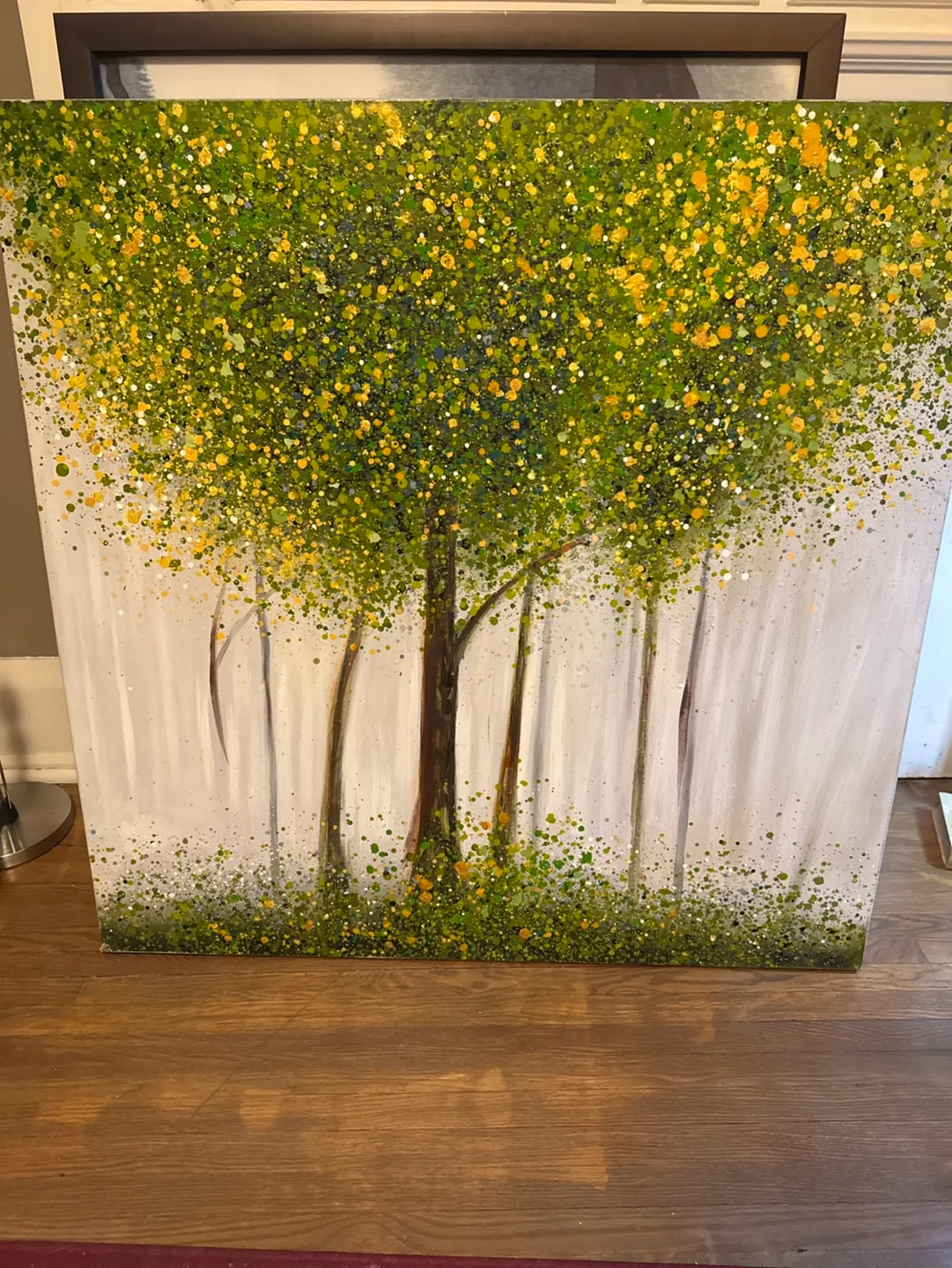 Large Abstract Tree Canvas Painting thumbnail