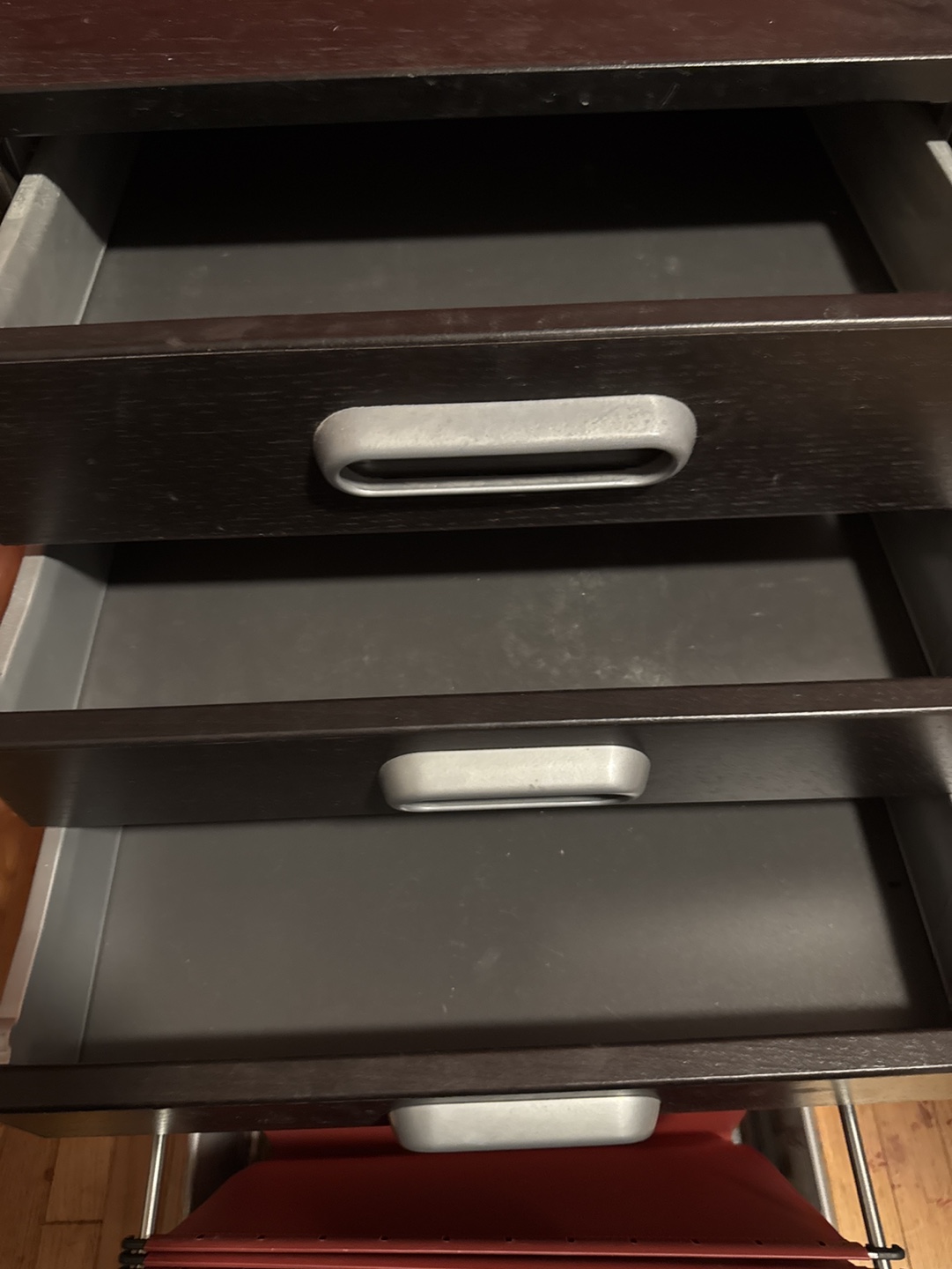Black Mobile File Cabinet with Three Drawers - photo 5