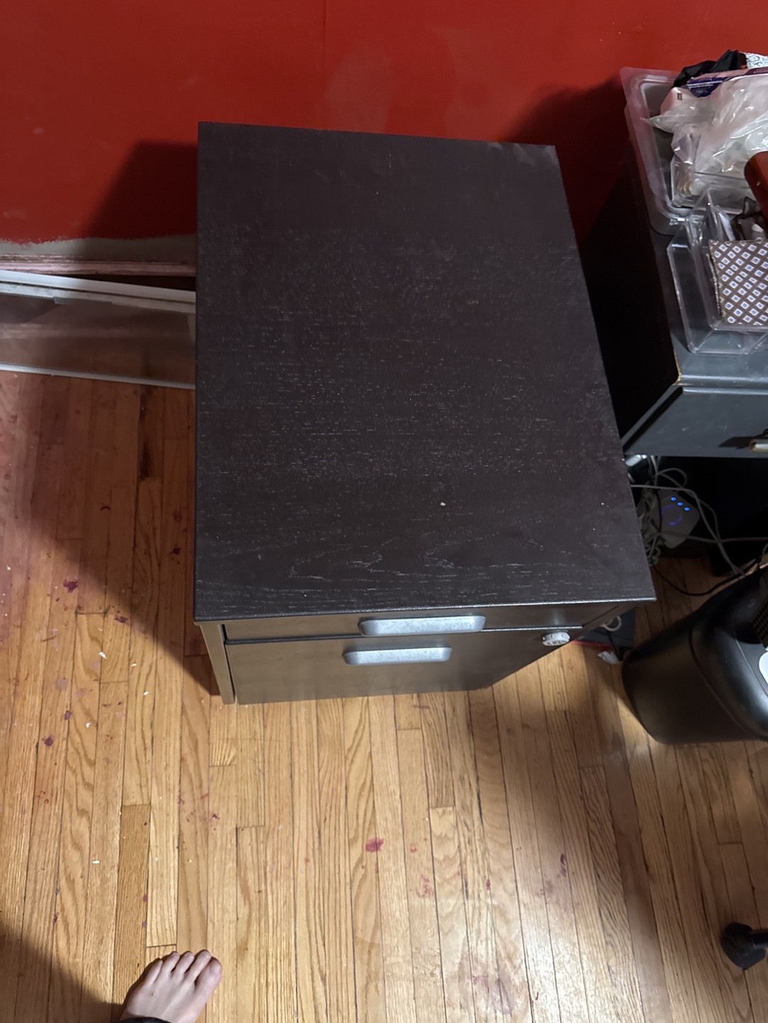 Black Mobile File Cabinet with Three Drawers - photo 3