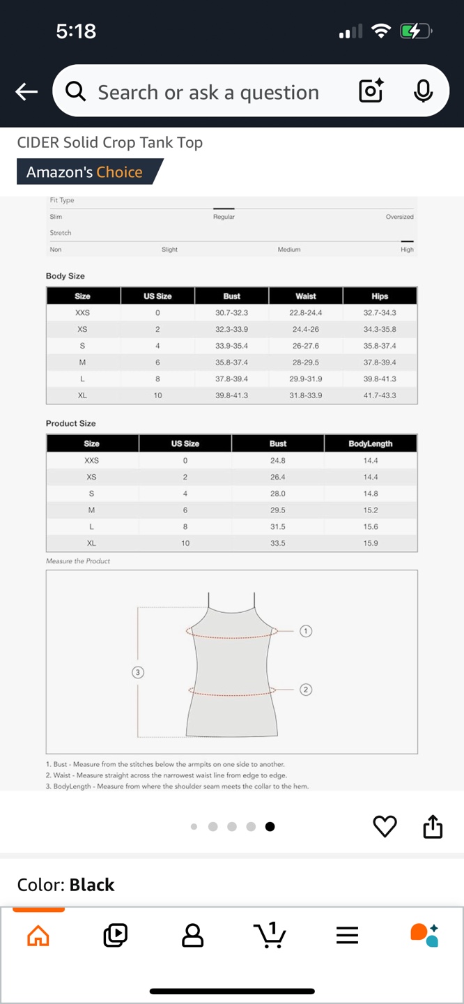 Cider Black Ribbed Crop Tank Top - Size Medium - photo 4