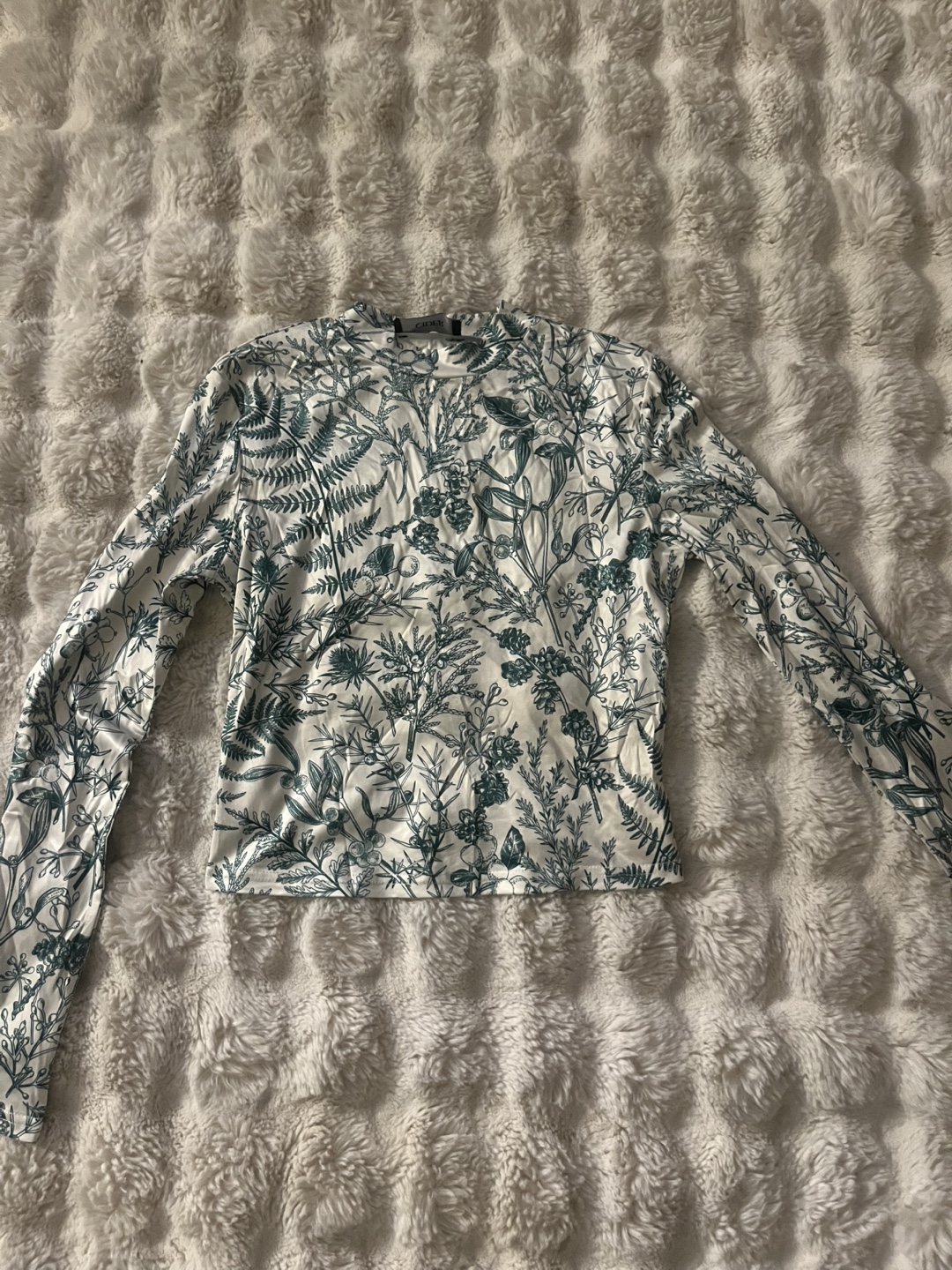 Cider Floral Knitted Long Sleeve Top