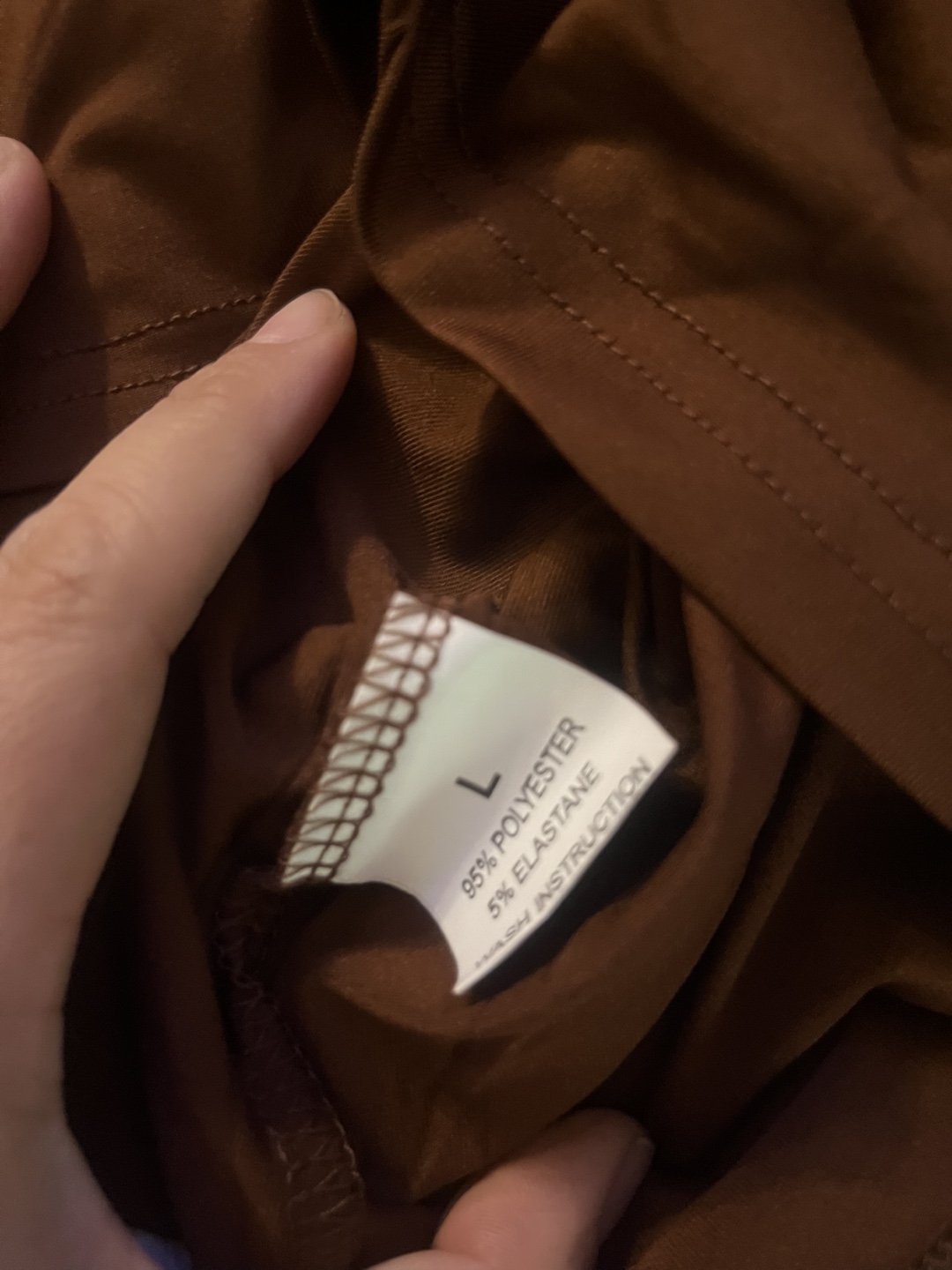 Brown Long Sleeve Fitted Shirt - Size Large - photo 4