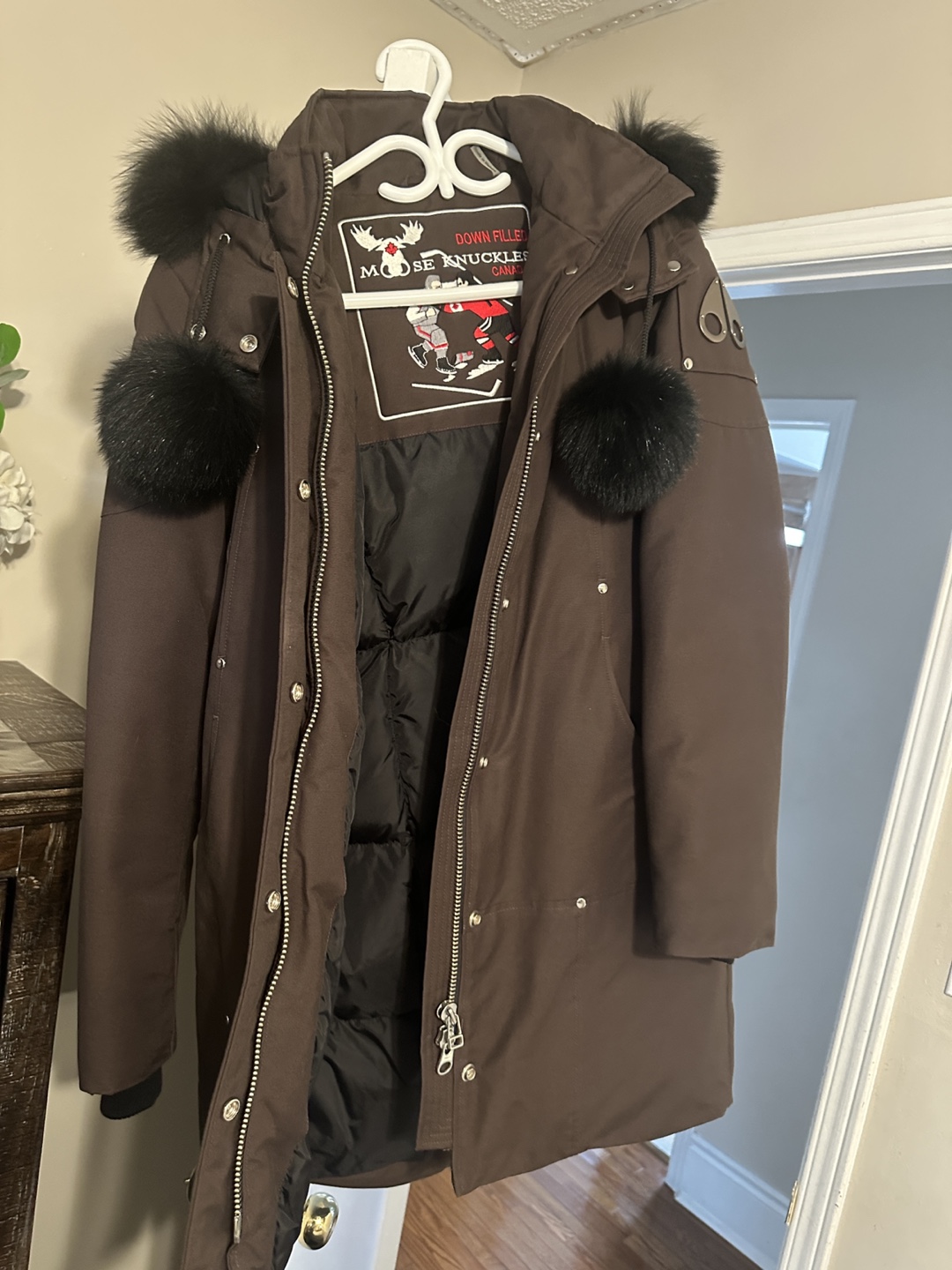 Women's Moose Knuckles Down-Filled Parka - Brown - photo 2