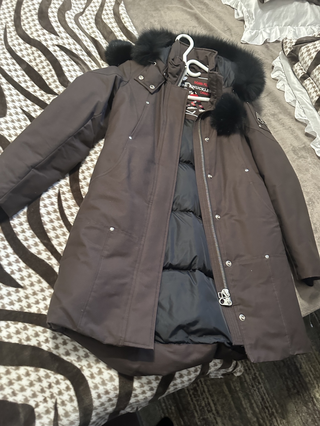 Women's Moose Knuckles Down-Filled Parka - Brown