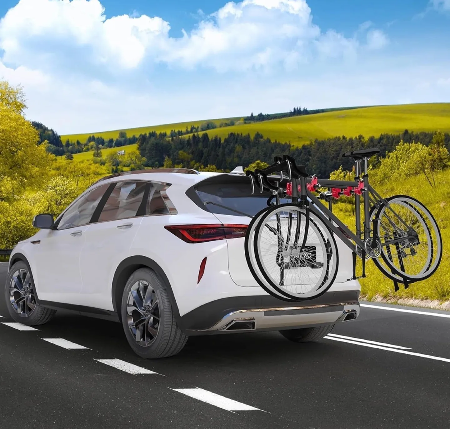 New Box Portable 3-Bike Rack for Car Trunk image indicator(2)