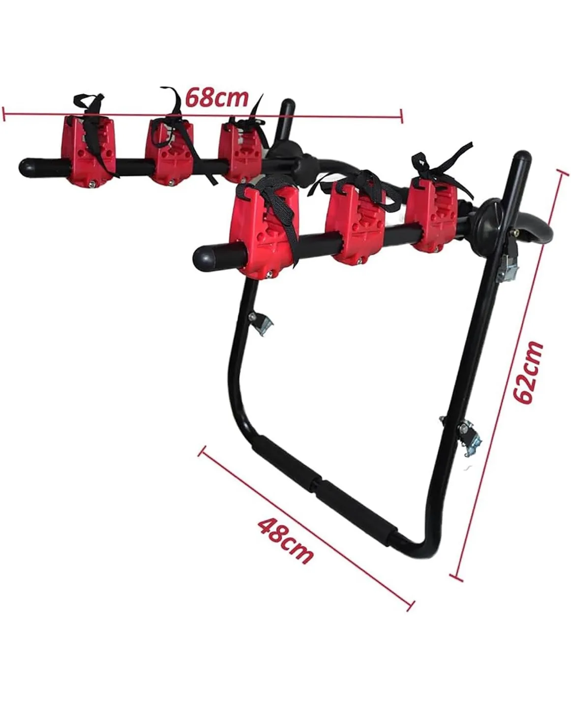New Box Portable 3-Bike Rack for Car Trunk image indicator(3)