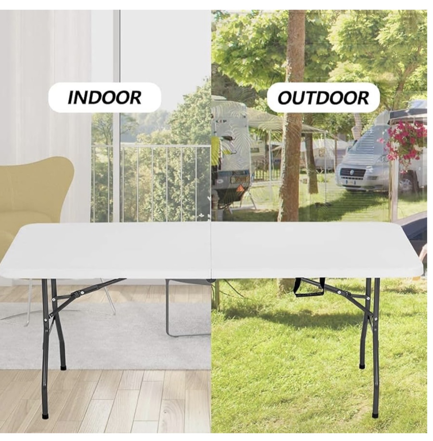 Lifetime 6ft Folding Table - White - photo 2