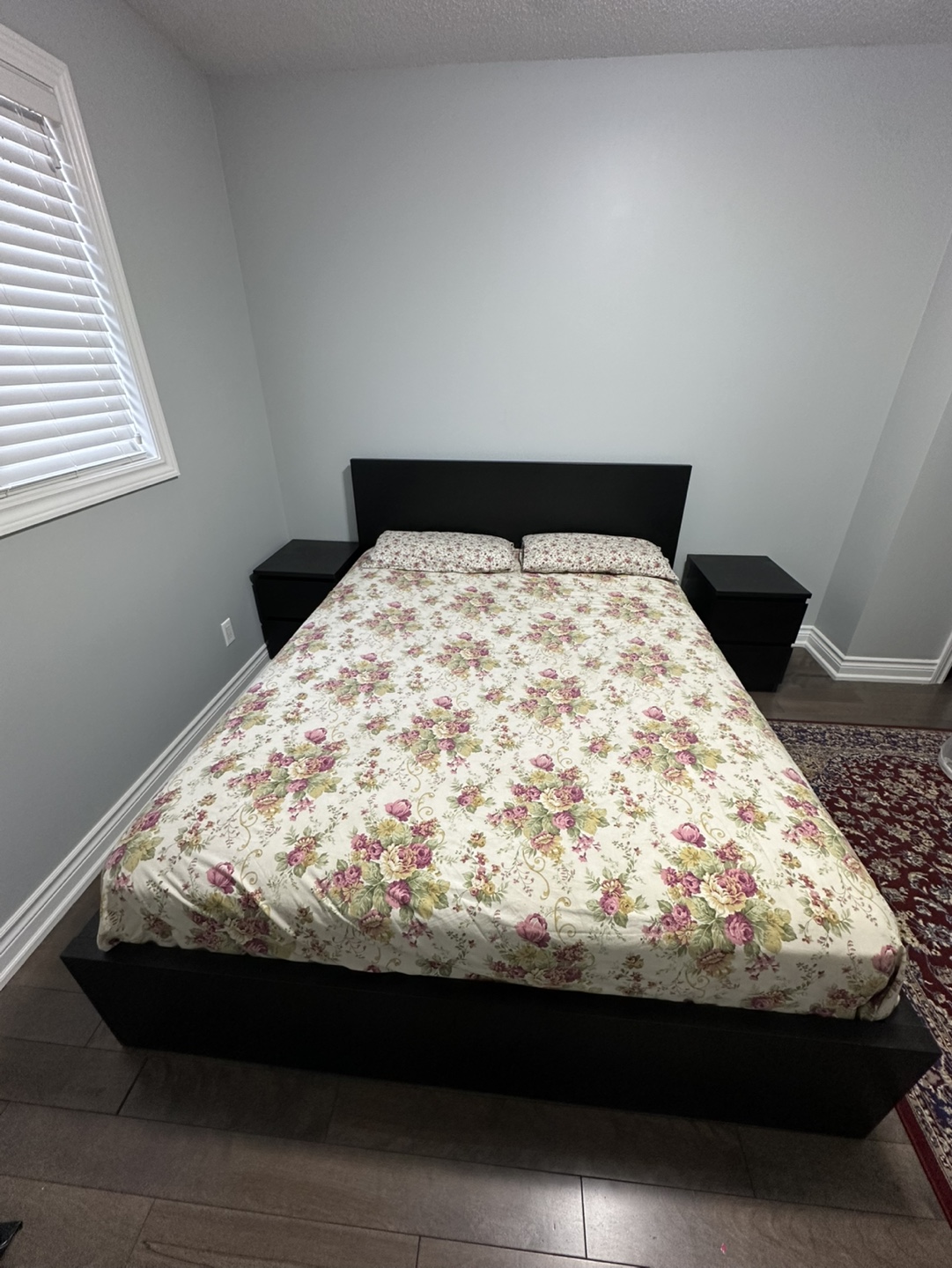 IKEA MALM Bed Frame with 2 Nightstands