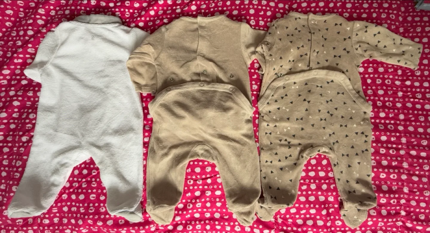 Three Baby Sleepsuits - Newborn Size image indicator(2)