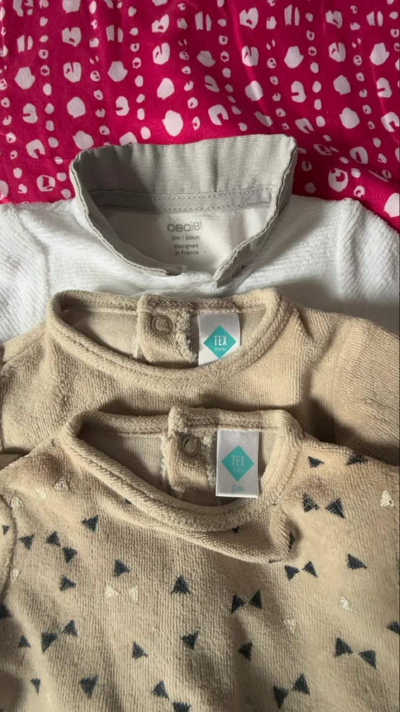 Three Baby Sleepsuits - Newborn Size image indicator(3)