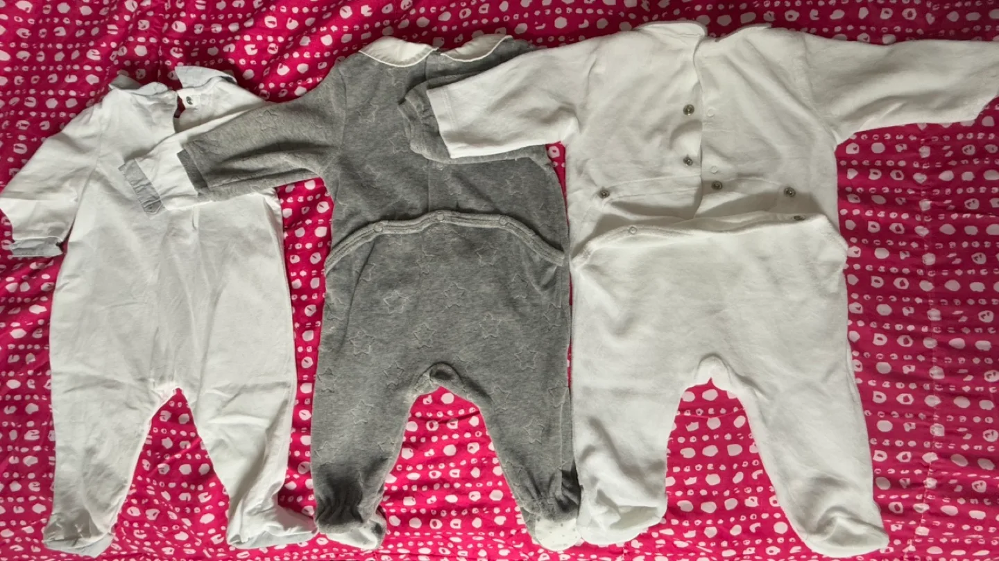 Three Baby Sleepsuits - Size 1m image indicator(2)