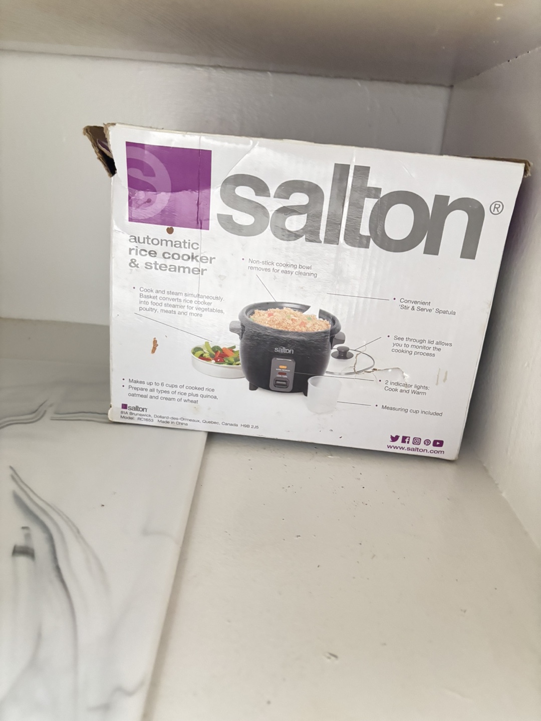 Salton Automatic Rice Cooker & Steamer
