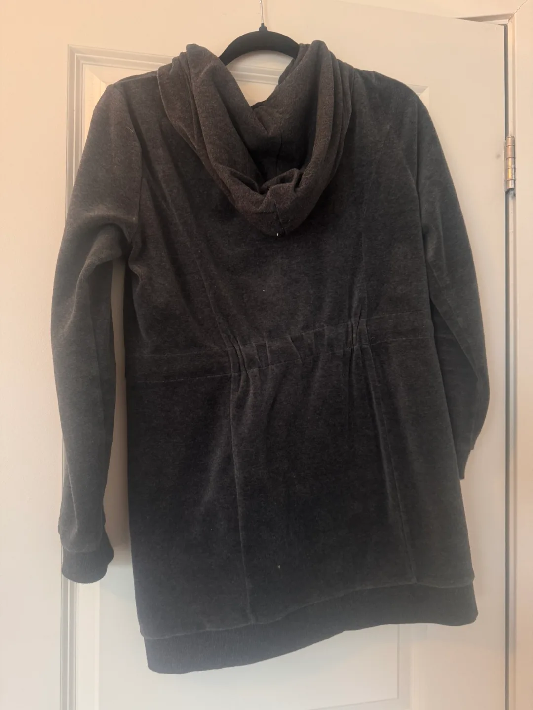 Bebe velour zip-up hoodie image indicator(4)