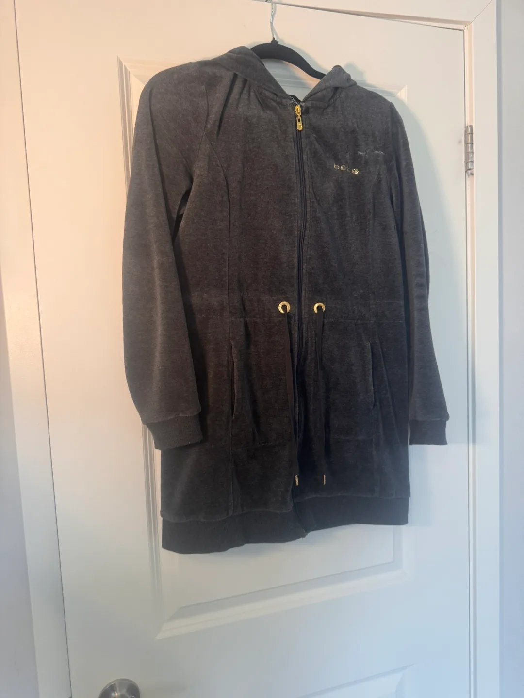 Bebe velour zip-up hoodie image indicator(9)