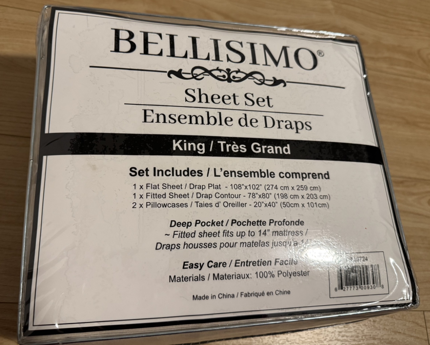 BELLISIMO King Sheet Set - 100% Polyester - photo 2